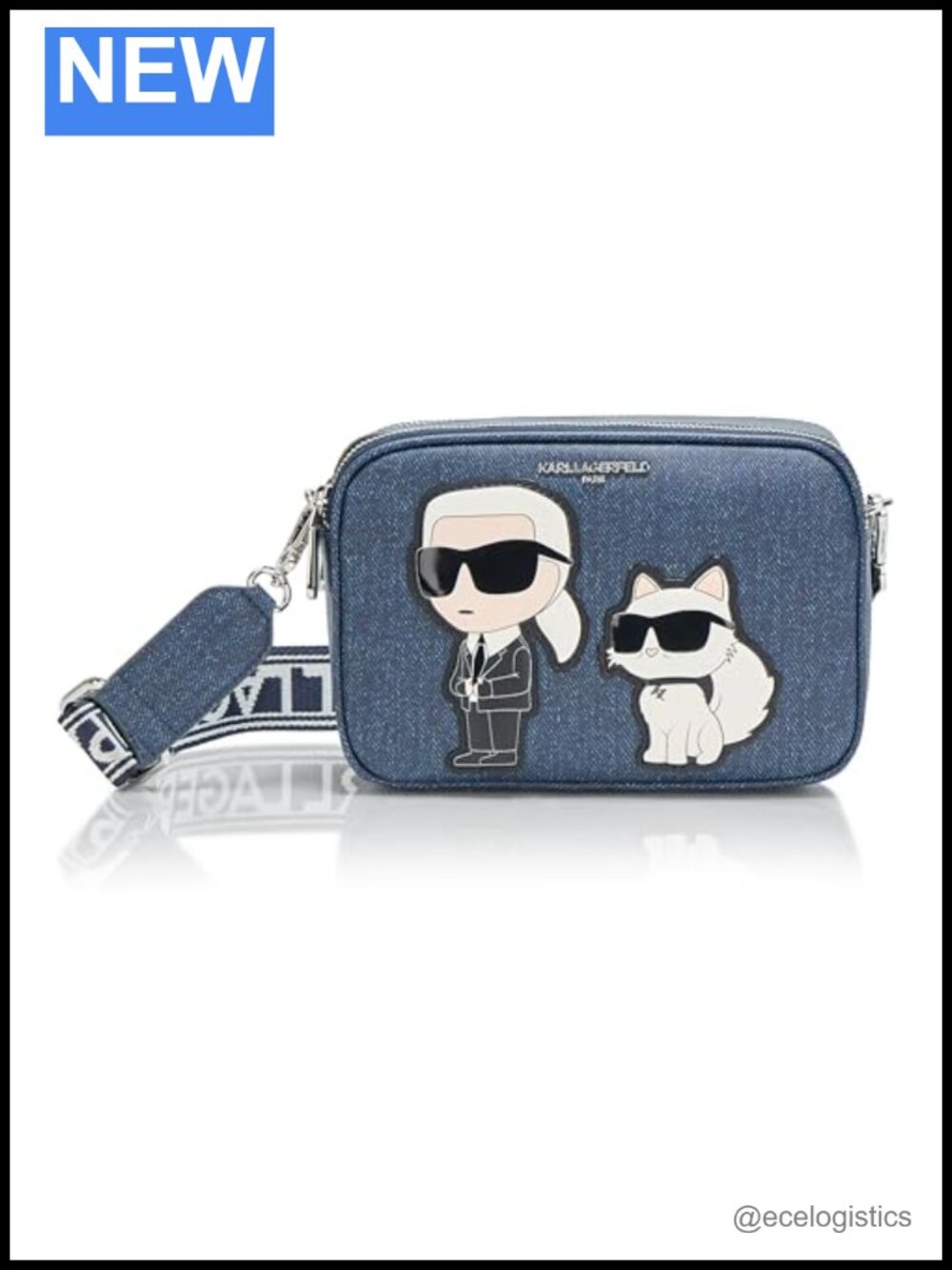 Karl Lagerfeld Maybelle Choupette Crossbody Bag PVC PU Leather